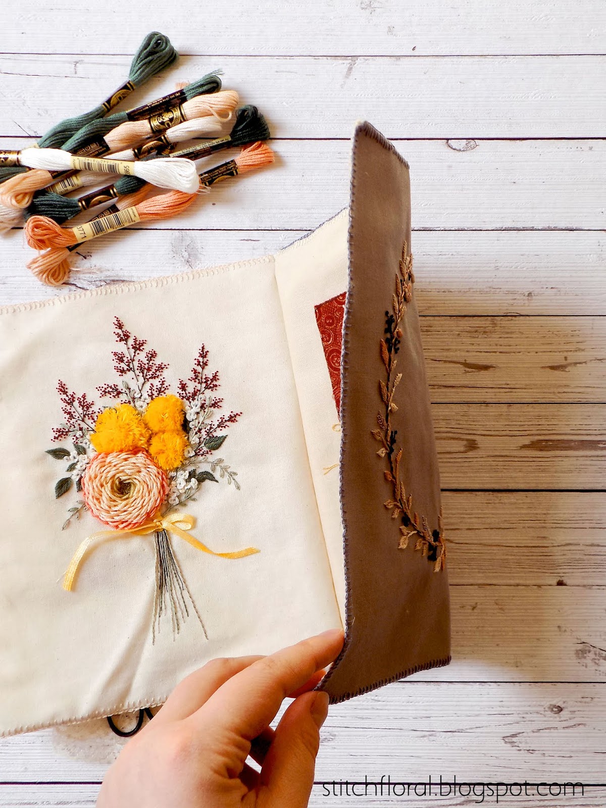 Embroidery Journal: repurposing old works as pages. Tutorial. - Stitch  Floral
